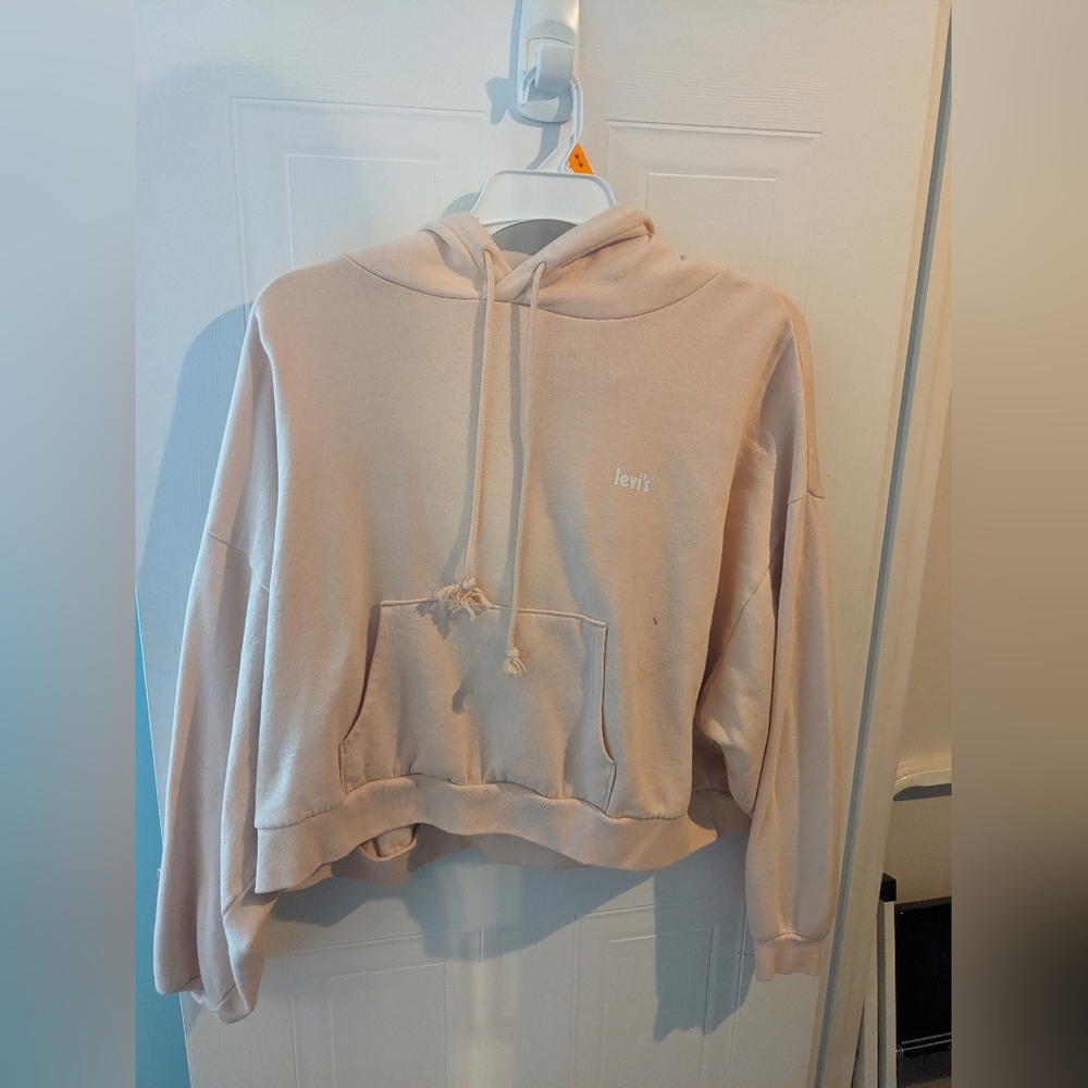Levi's Women's Light Pink Cropped Hoodie